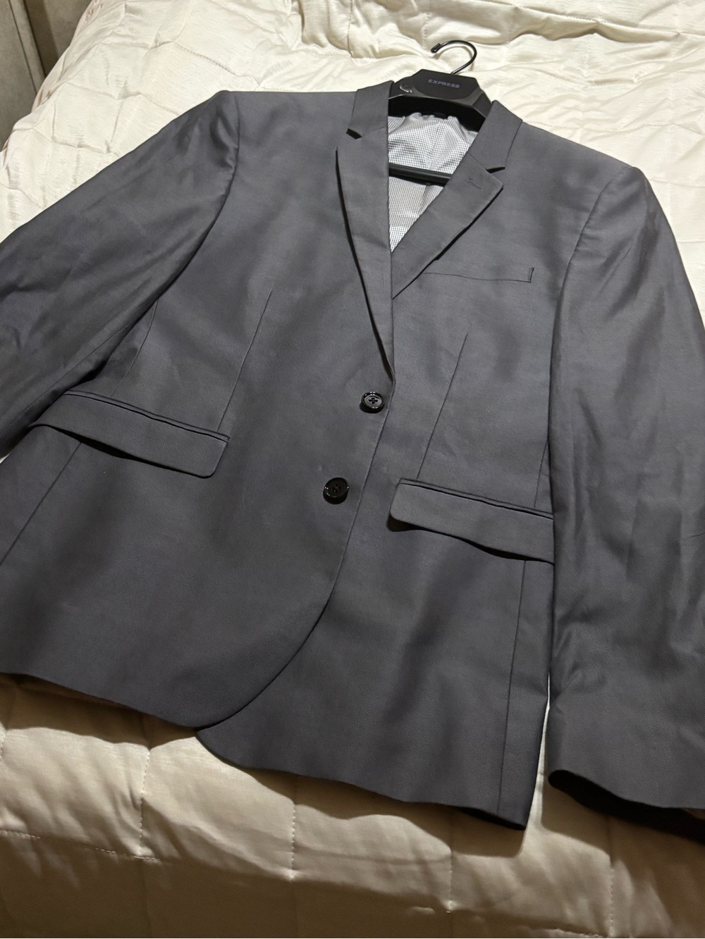Express Men's Slate Gray Two-Button Sport Coat